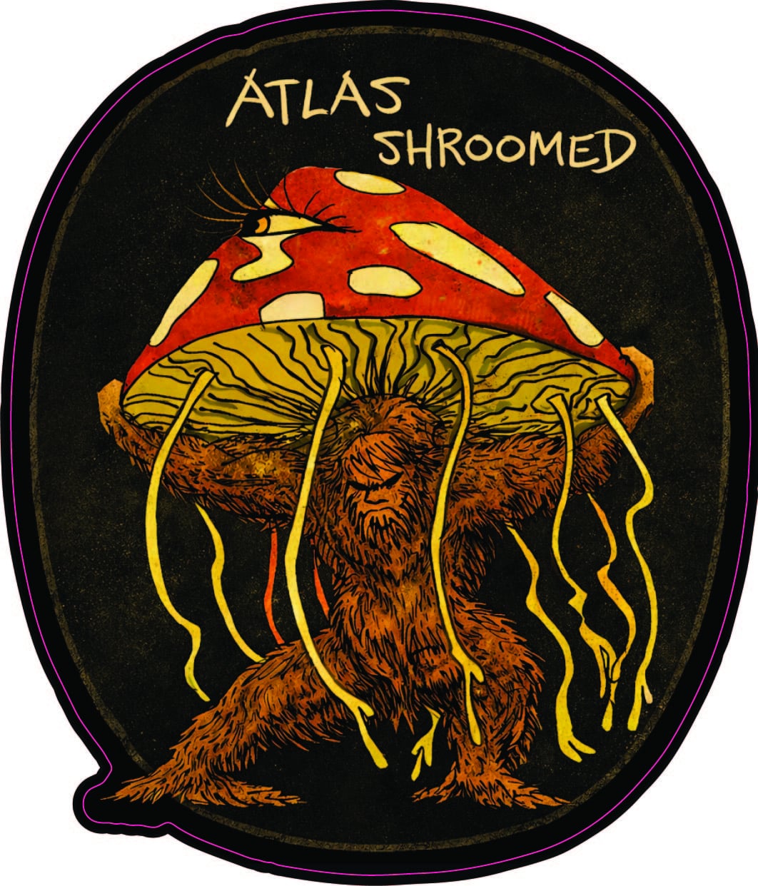 Atlas Shroomed Sticker