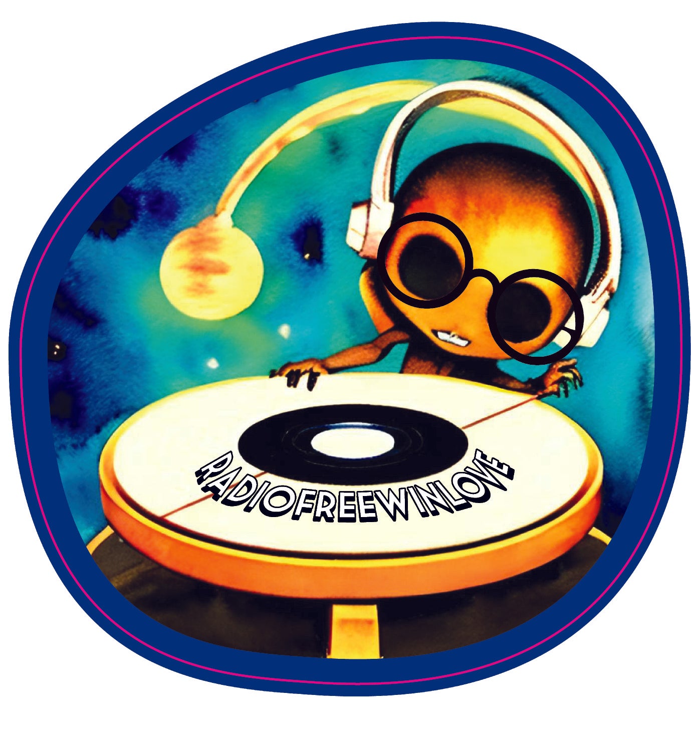 Alien DJ 2 Sticker